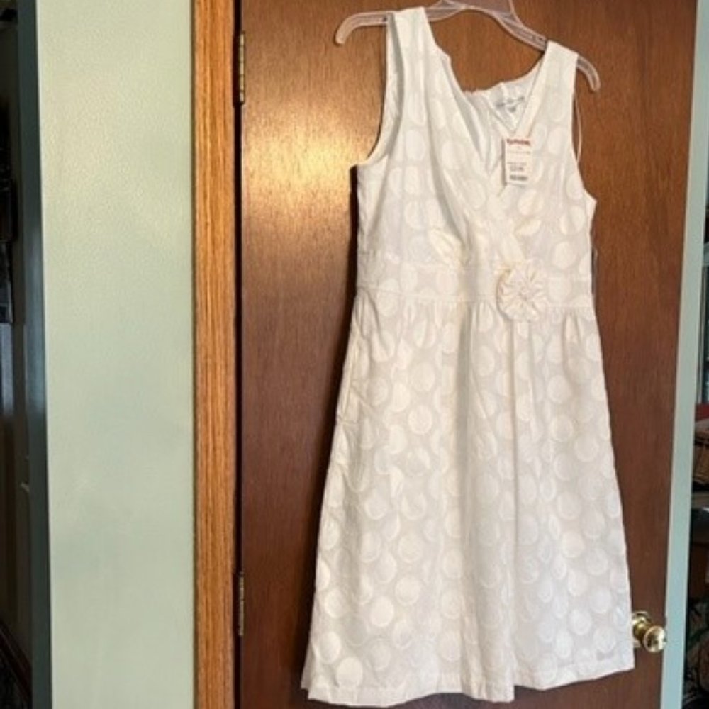 NWT Size 16 textured white tank dress